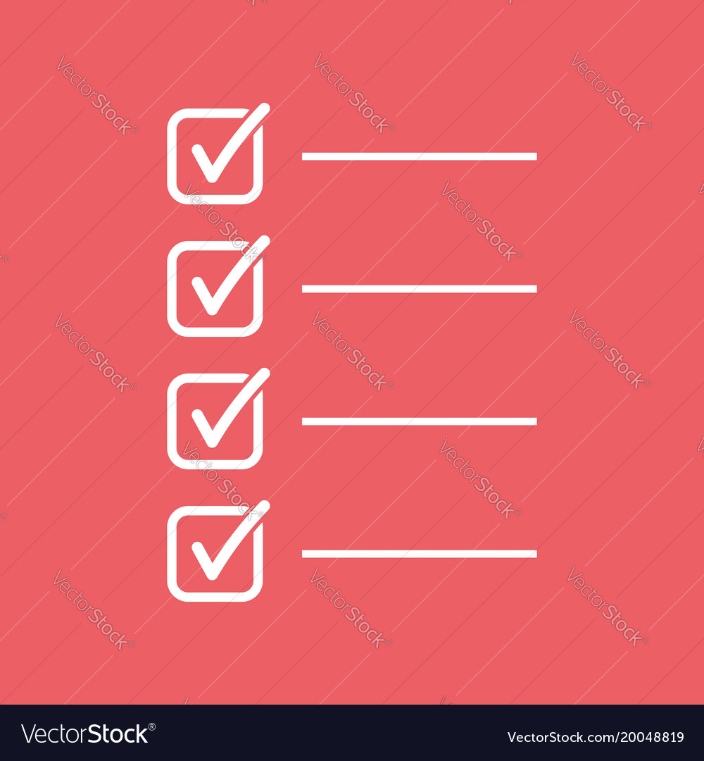 To do list icon checklist task in flat style