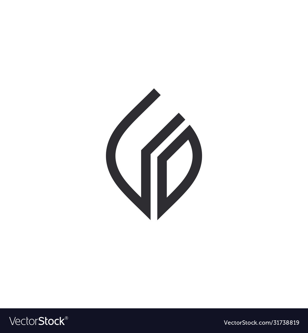 Ud letter logo icon design template elements