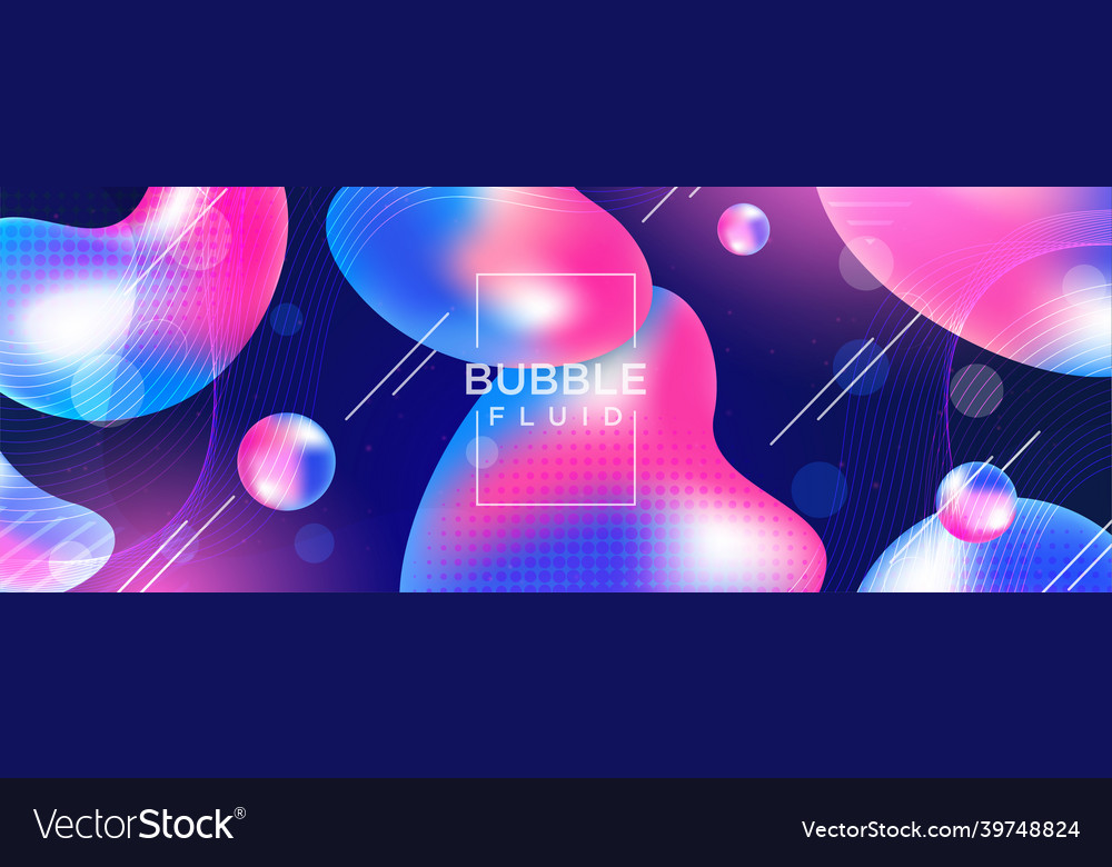 Abstract colorful bubble with fluid dynamic