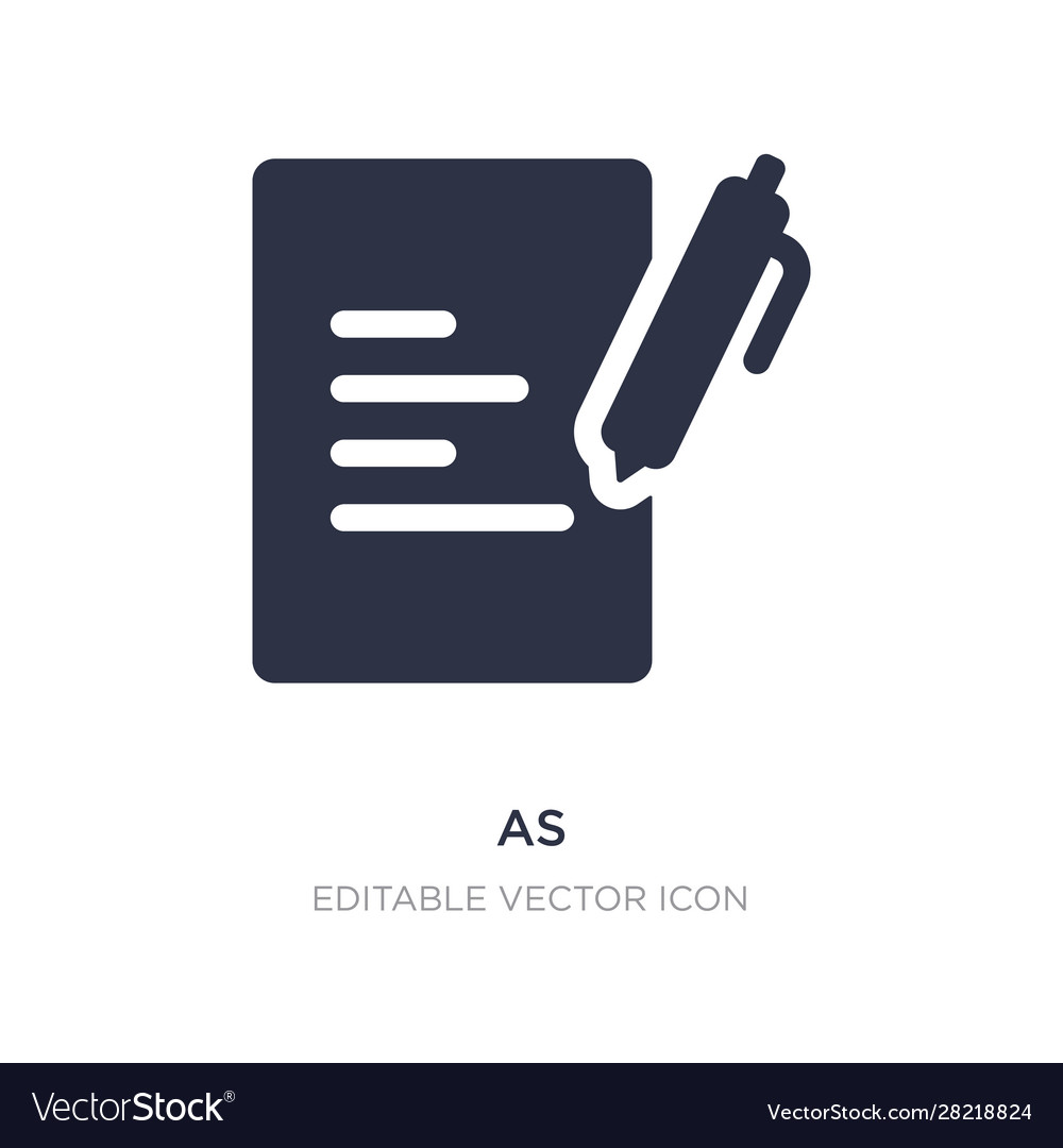 As icon on white background simple element from Vector Image As icon on white background simple element from