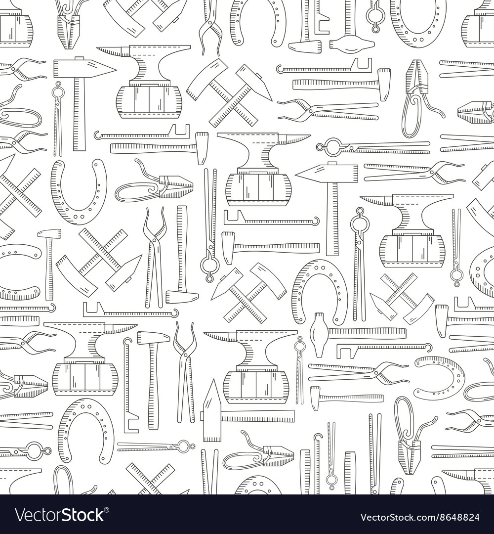Blacksmithing Tools Pattern