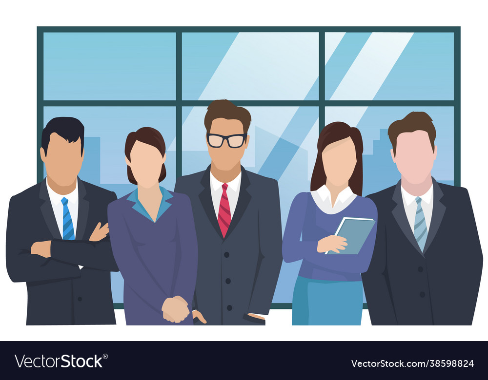 Business team ready to work teamwork coworkers Vector Image