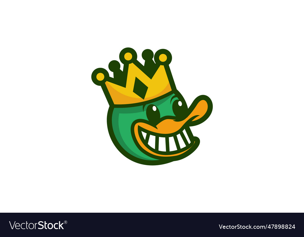 Duck king template logo design