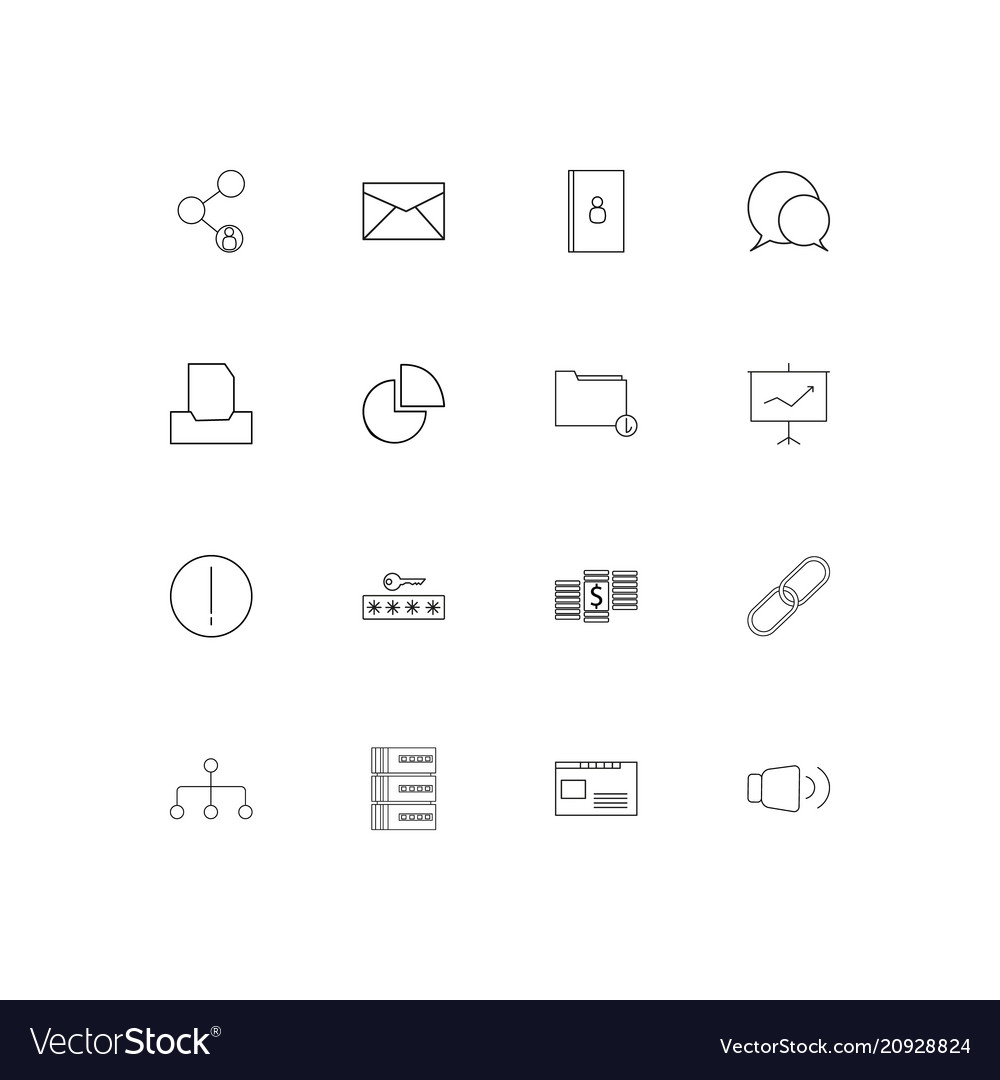 Internet of things linear thin icons set outlined vector image Internet of things linear thin icons set outlined