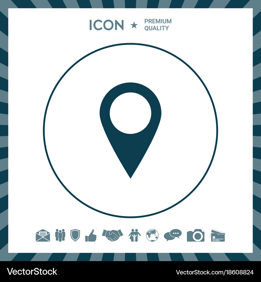Map pointer icon Royalty Free Vector Image - VectorStock