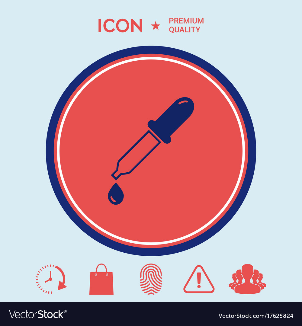 Pipette icon with drop