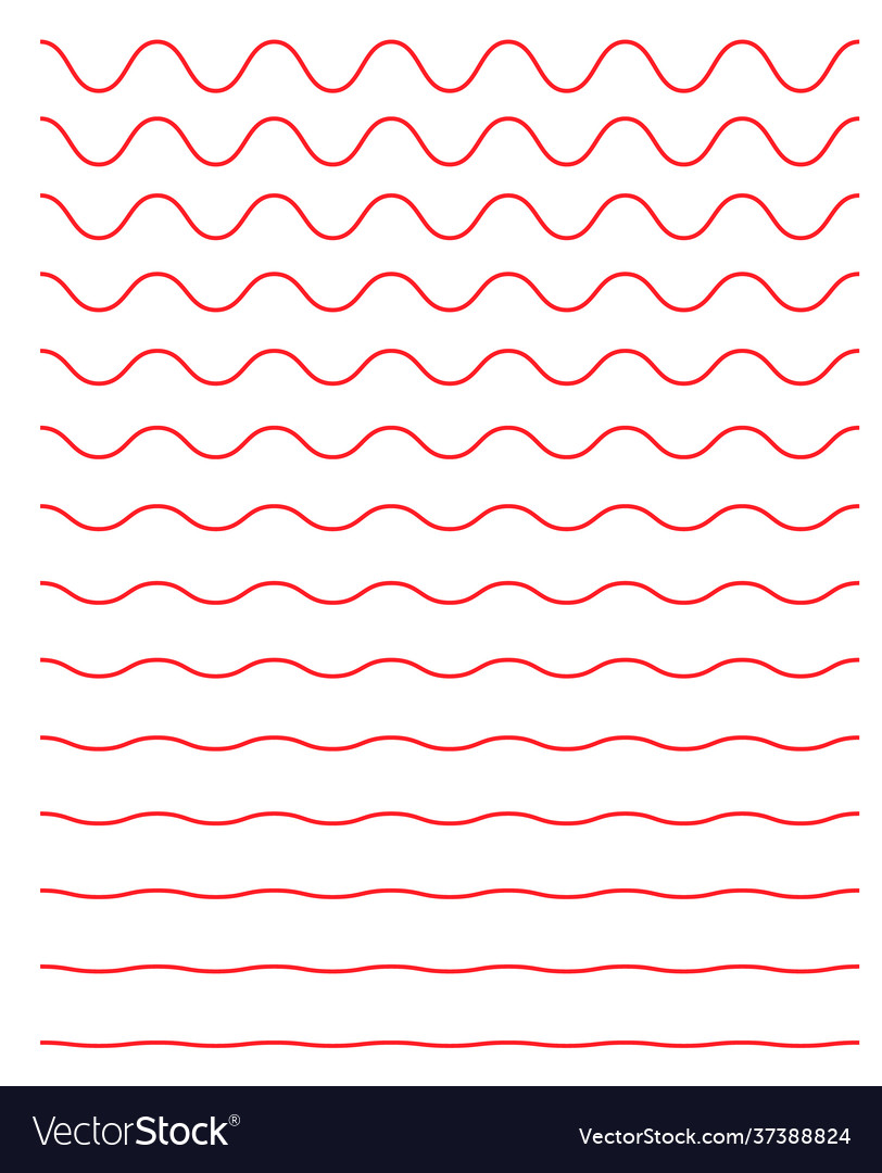 Set wavy horizontal lines simple new design vector image Set wavy horizontal lines simple new design