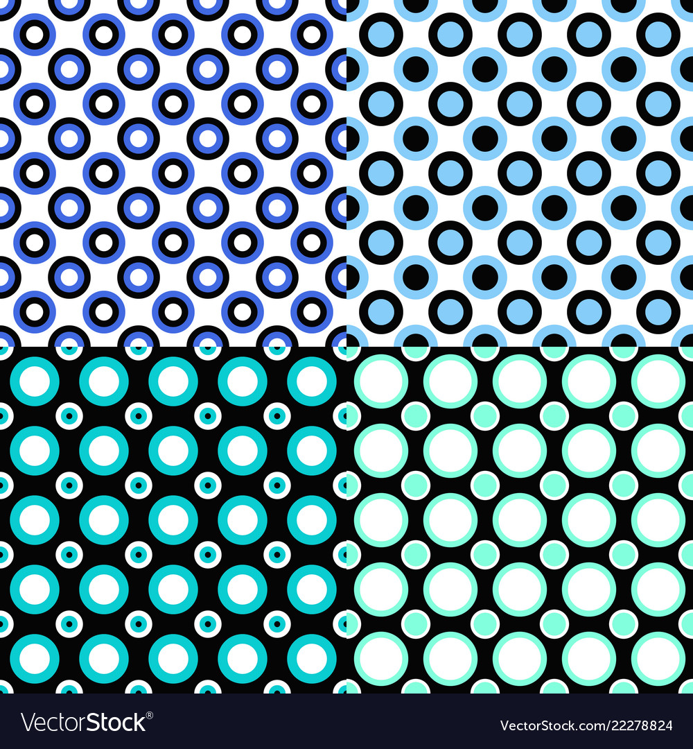 Simple seamless pattern set - circle background