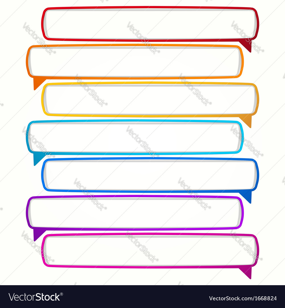 Speech Bubble Frames - Colorful Labels