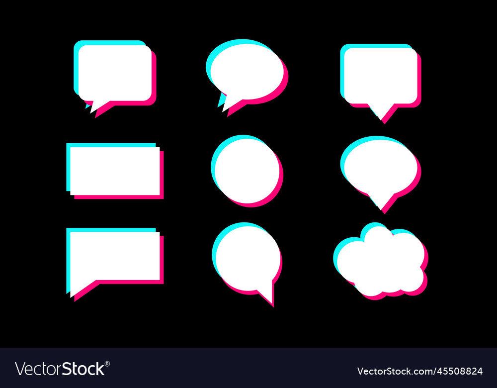 Speech bubbles in the style of social media Vector Image