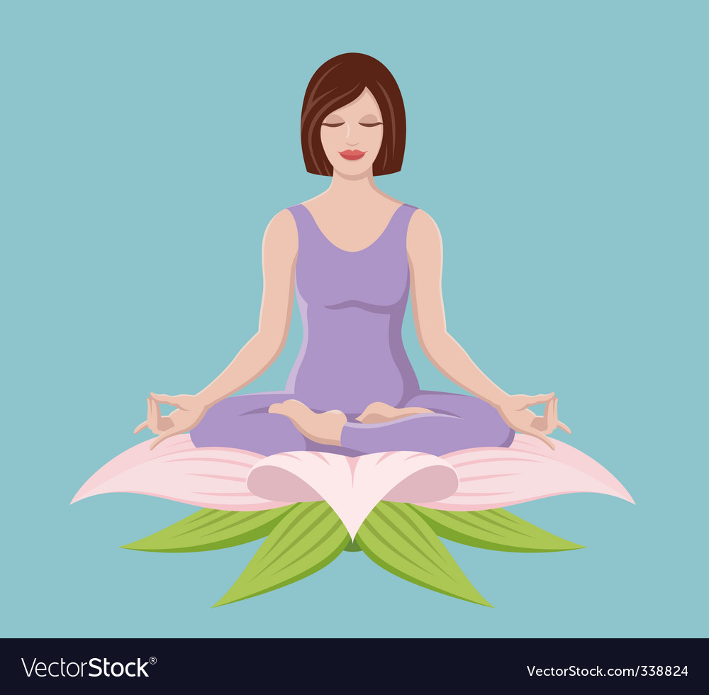 Woman doing yoga Royalty Free Vector Image - VectorStock