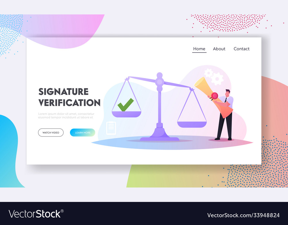 Work with documents signature authenticity vector image Work with documents signature authenticity