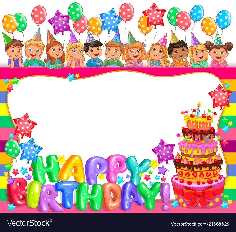 Happy Birthday Frame - Pre-designed Edible Icing Image – printsoncakes