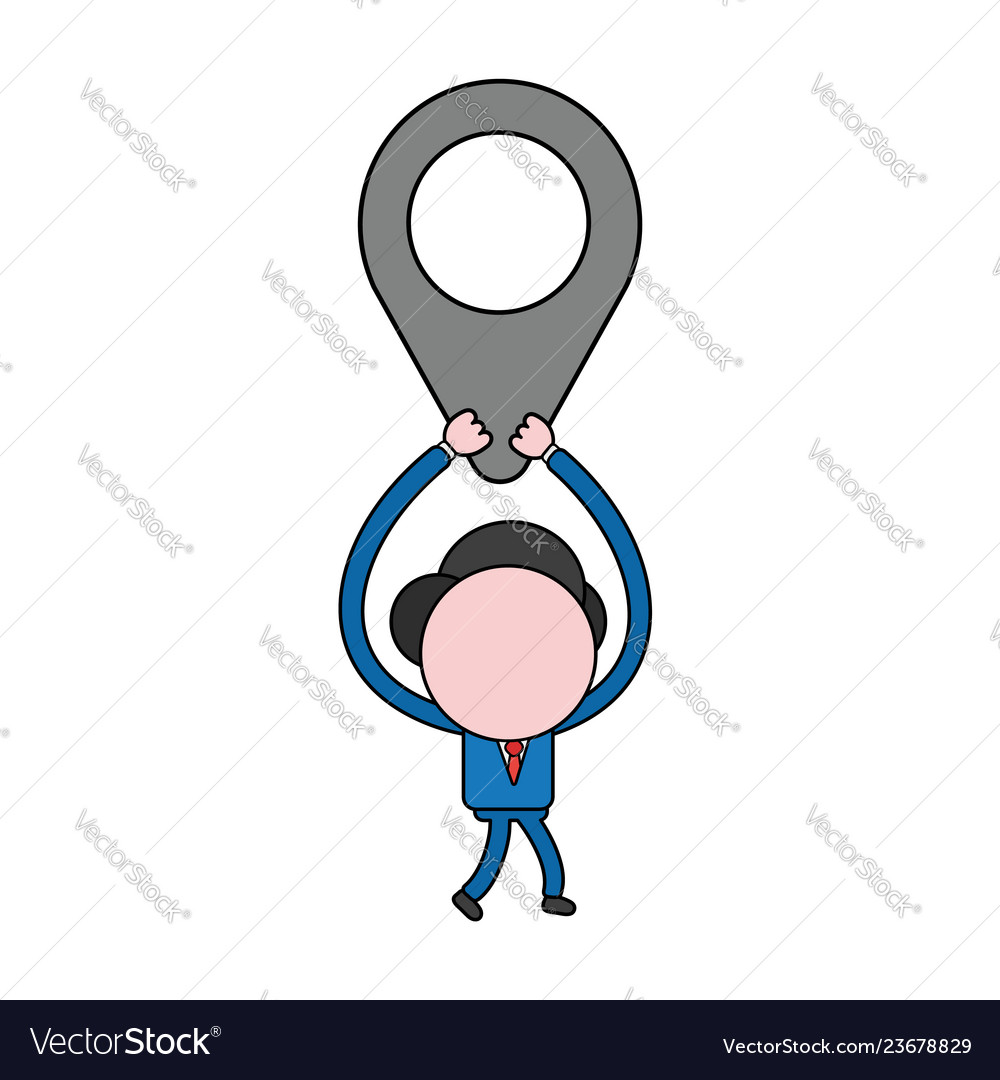 Businessman with Map Pointer