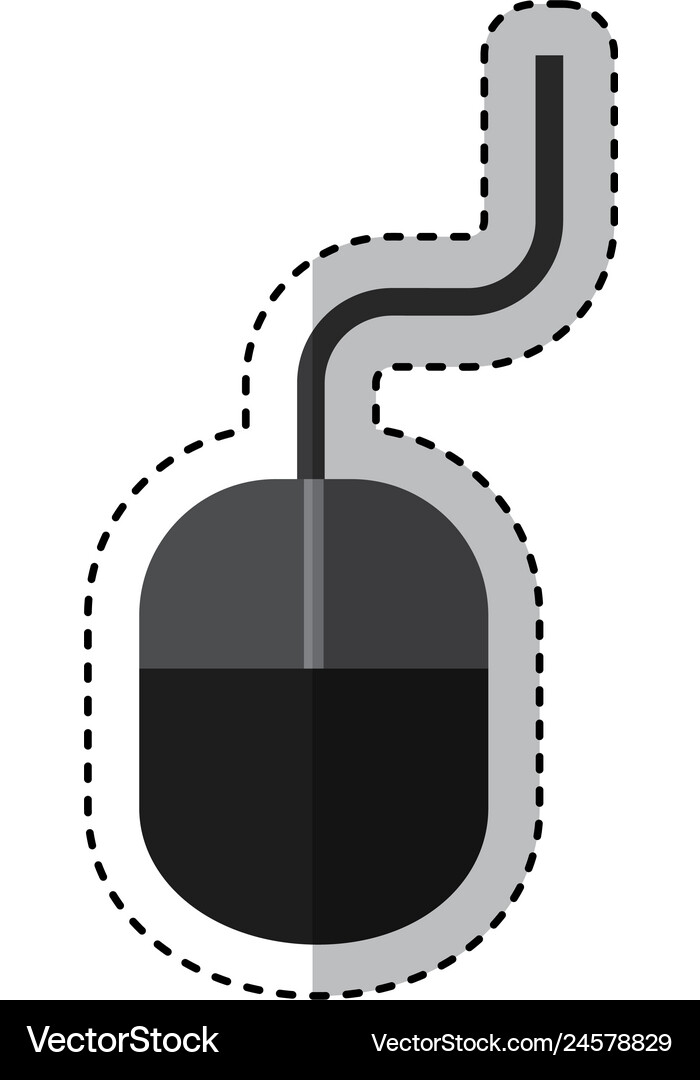 Computer mouse isolated icon Royalty Free Vector Image