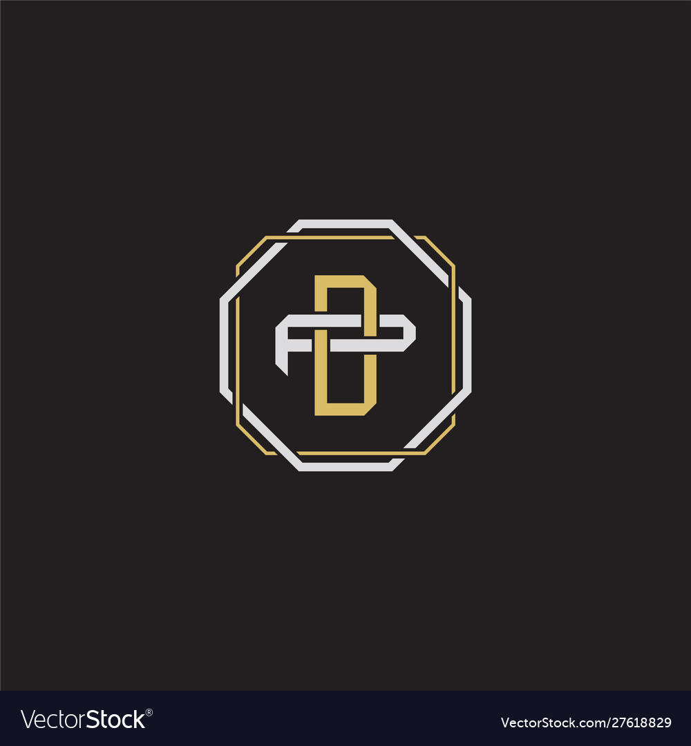 Dp initial letter overlapping interlock logo