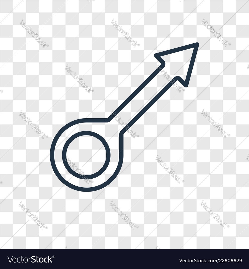 Drag concept linear icon isolated on transparent vector image Drag concept linear icon isolated on transparent