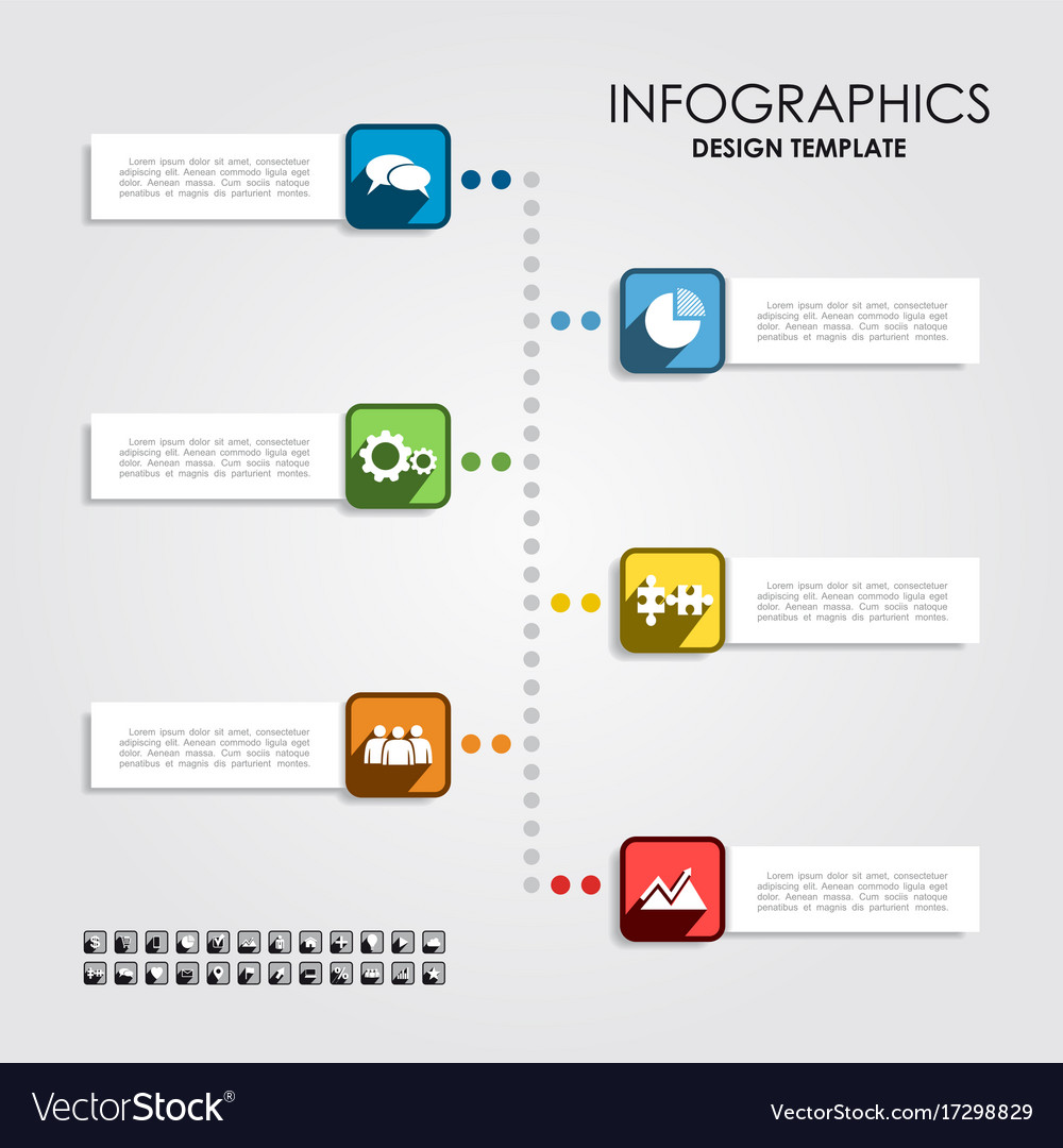 Infographic template can be used for workflow Vector Image