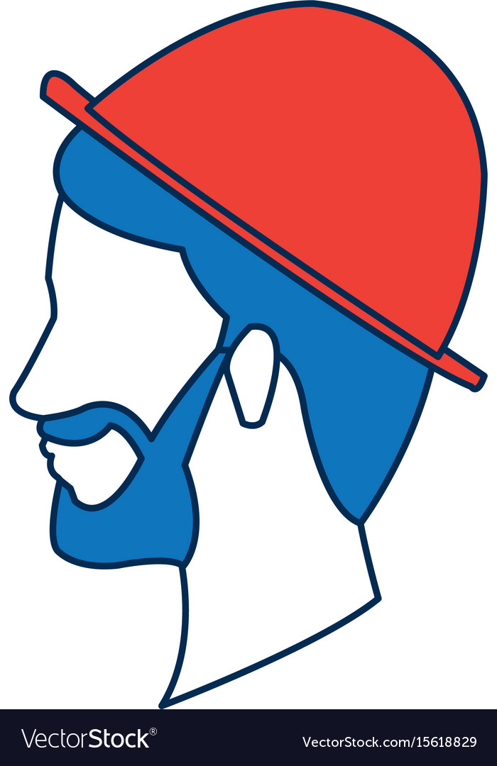 Profil Mann avatar Portrait mit blauen Haaren