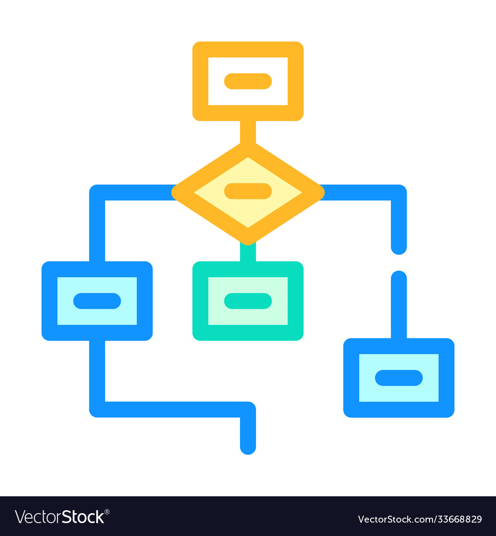 Program hierarchy color icon isolated vector image Program hierarchy color icon isolated