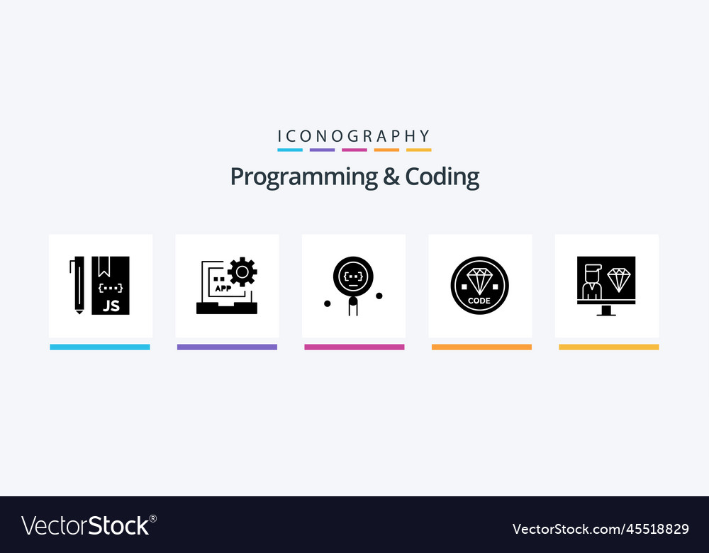 Programmieren und Kodieren glyph 5 Icon Pack