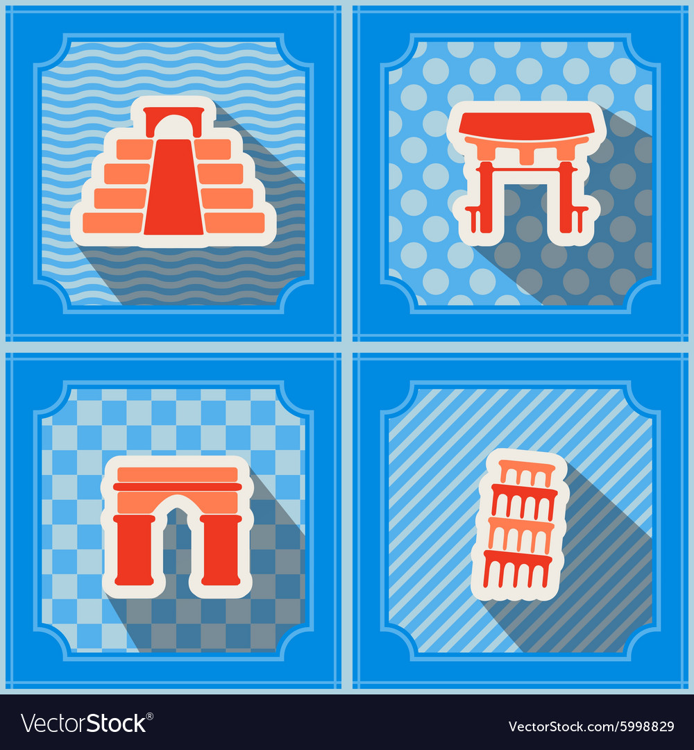 Seamless background with architectural monuments