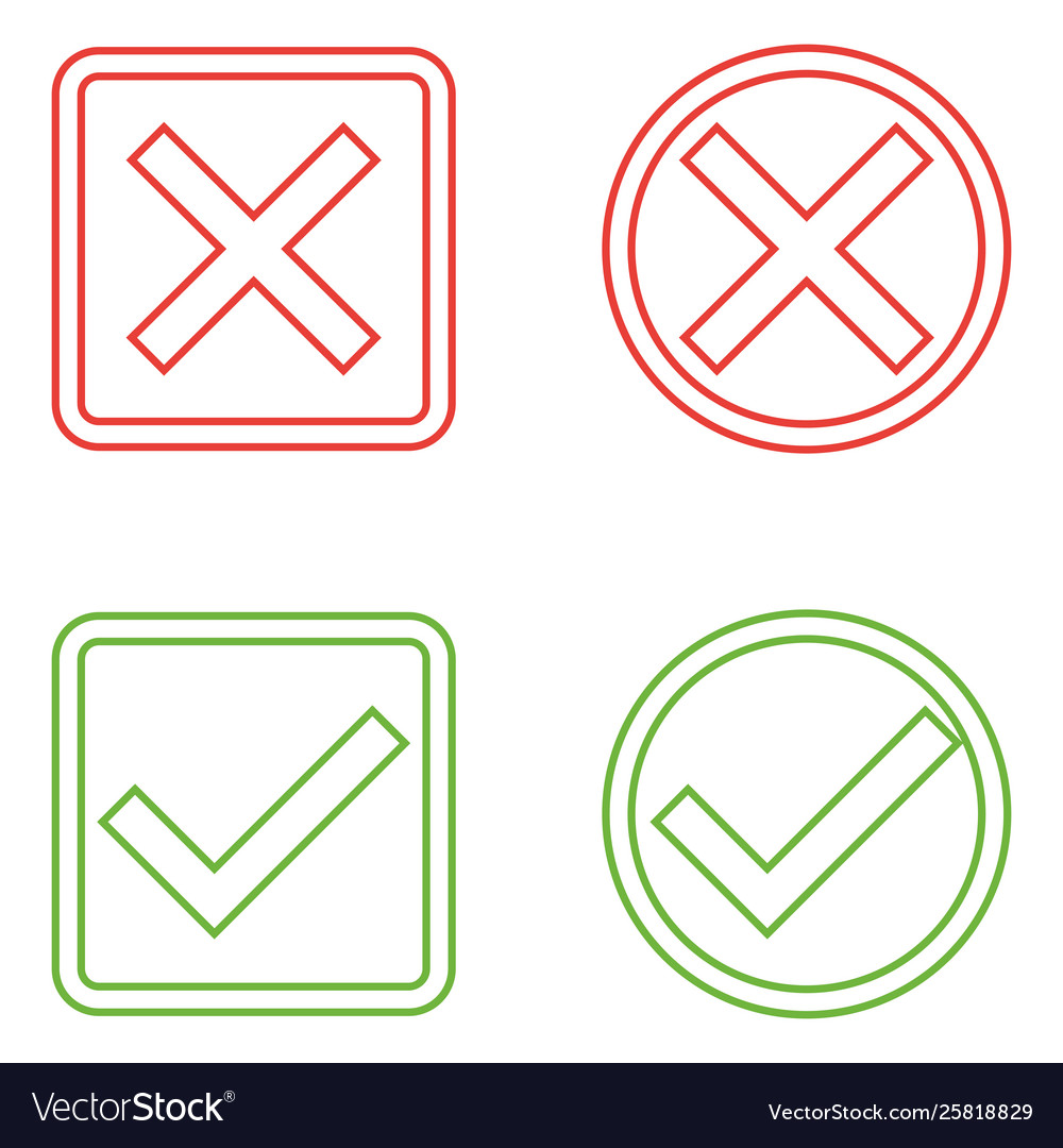 Set flat design check marks icons different vector image Set flat design check marks icons different
