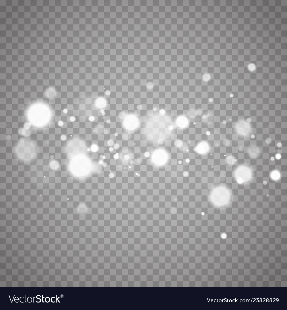 Shining bokeh isolated on transparent background Vector Image