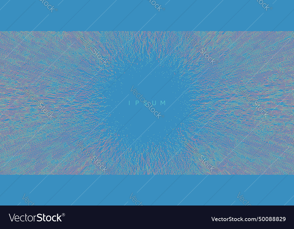 Small particles strive out of center array vector image Small particles strive out of center array