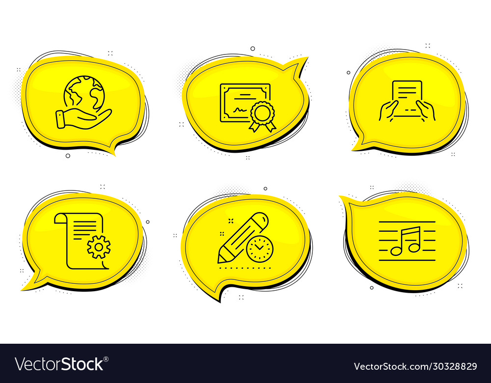 Technical documentation musical note and receive vector image Technical documentation musical note and receive