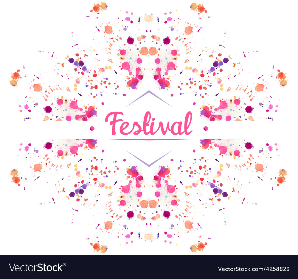 Watercolor Splash Festival Background