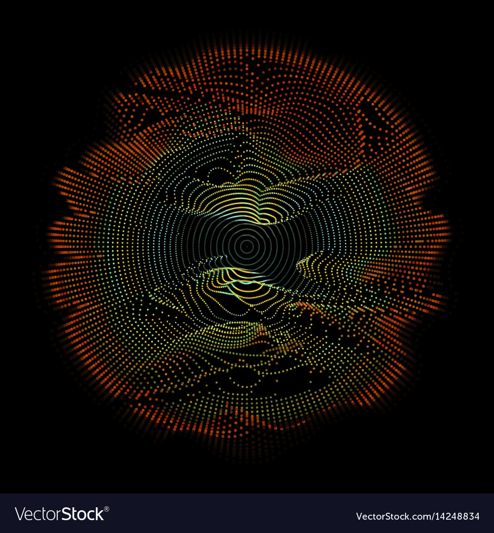 Abstract colorful mesh on dark