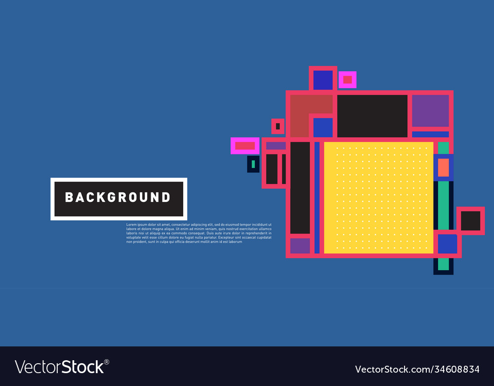 Abstract colorful rectangle background for banner Vector Image Abstract colorful rectangle background for banner