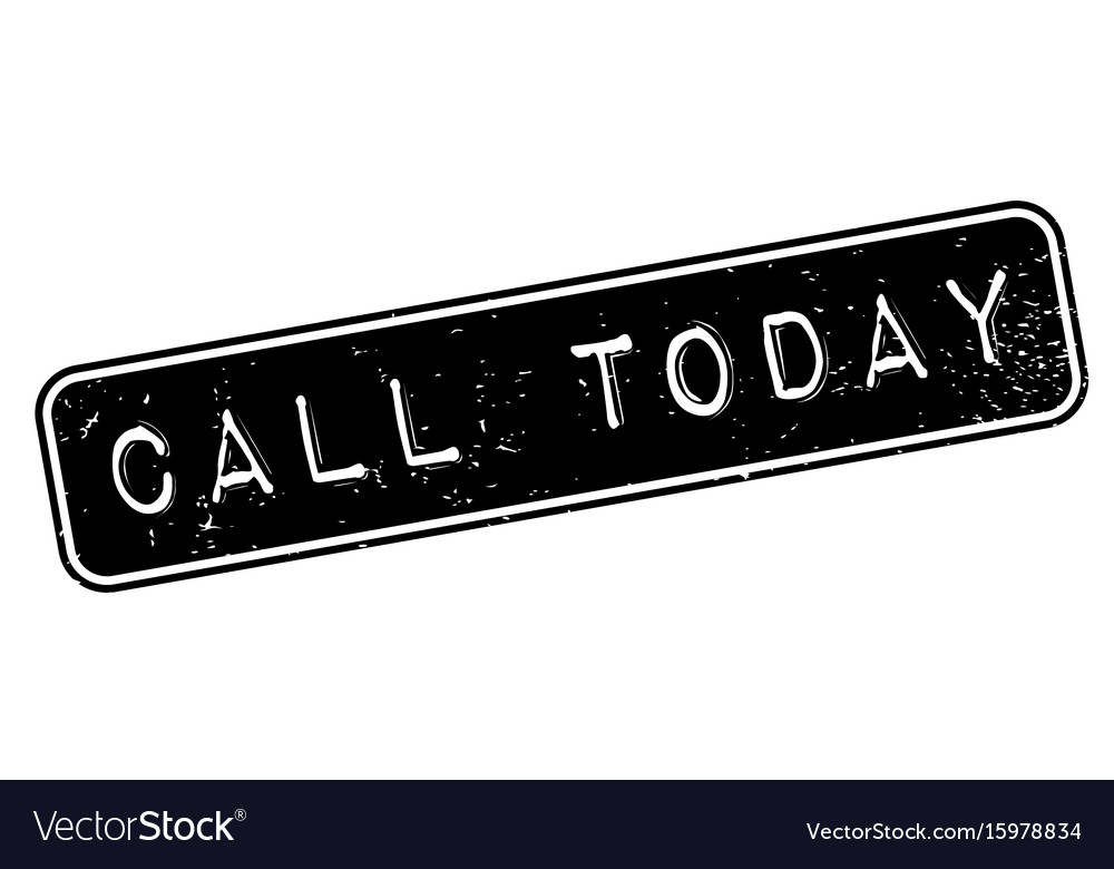 Call today rubber stamp Royalty Free Vector Image