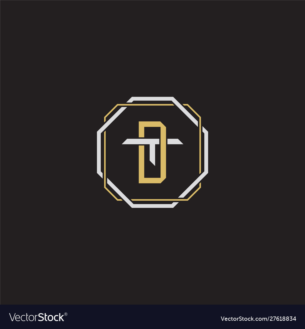 Dt initial letter overlapping interlock logo Vector Image Dt initial letter overlapping interlock logo