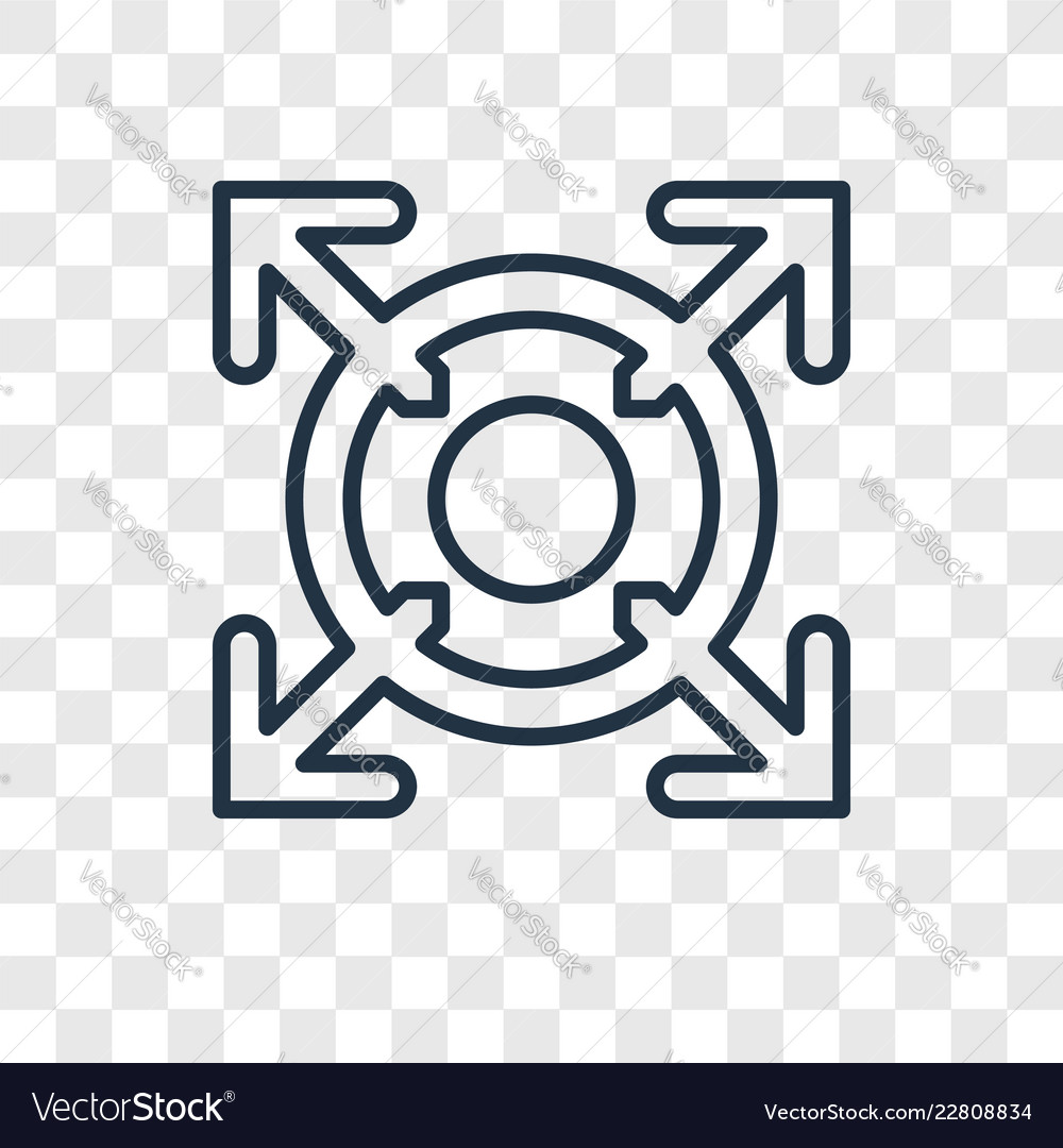 Expand concept linear icon isolated vector image Expand concept linear icon isolated