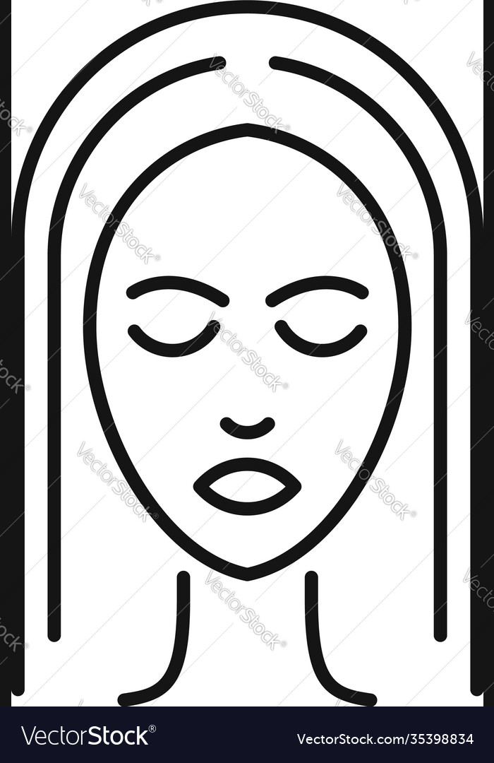 Face cosmetology icon outline style Royalty Free Vector