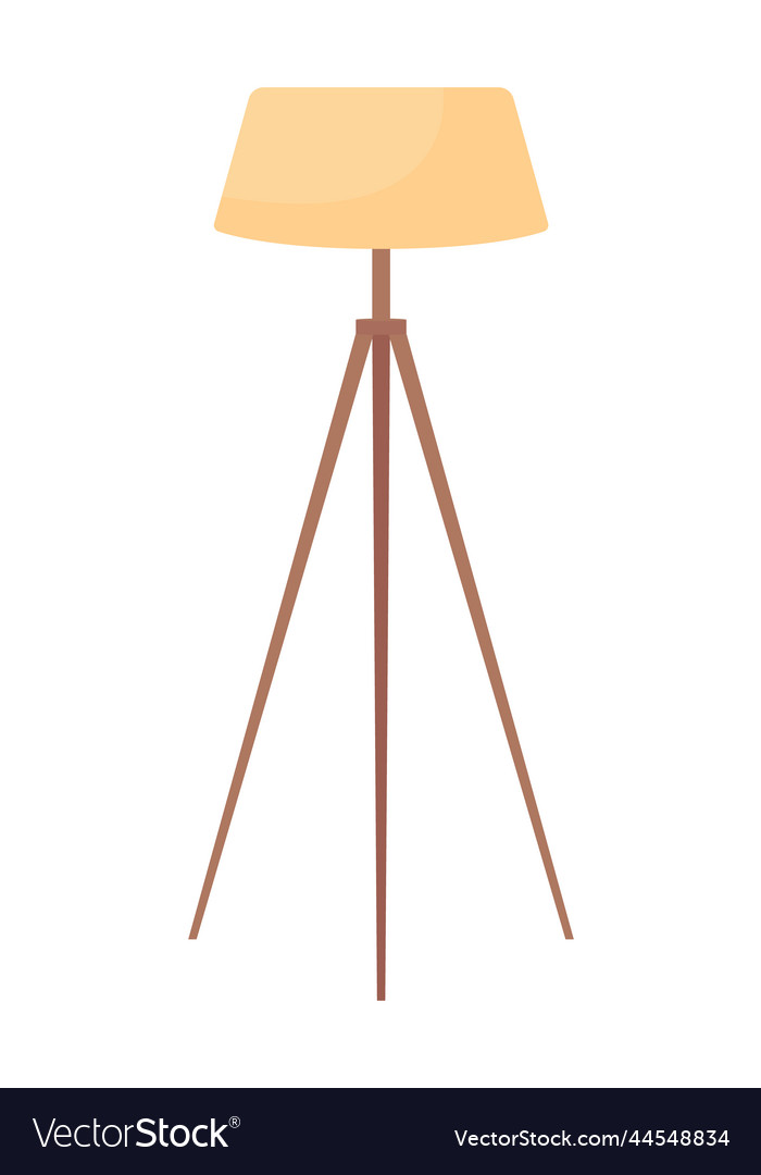 Floor lamp semi flat color object