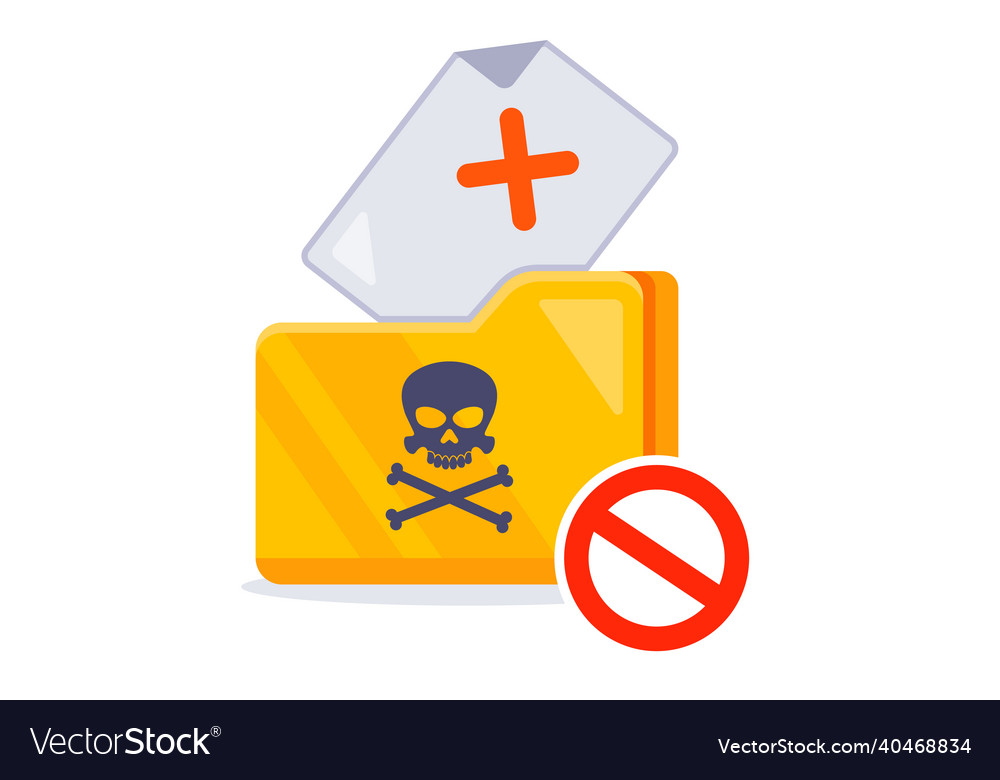 Folder on the computer with prohibited files