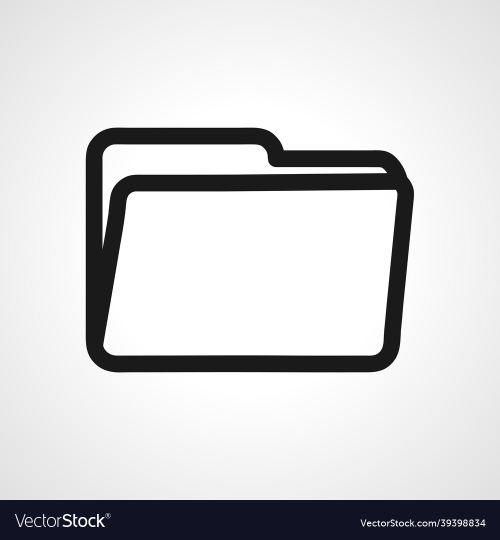 Folder with documents line icon file