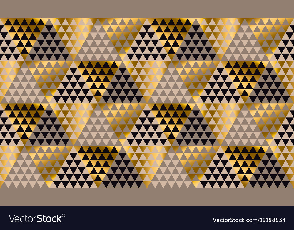 Luxury geometry black gold and beige pattern