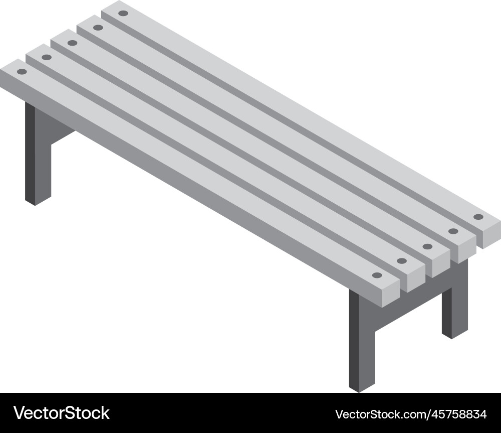 Park bench isometric composition Royalty Free Vector Image