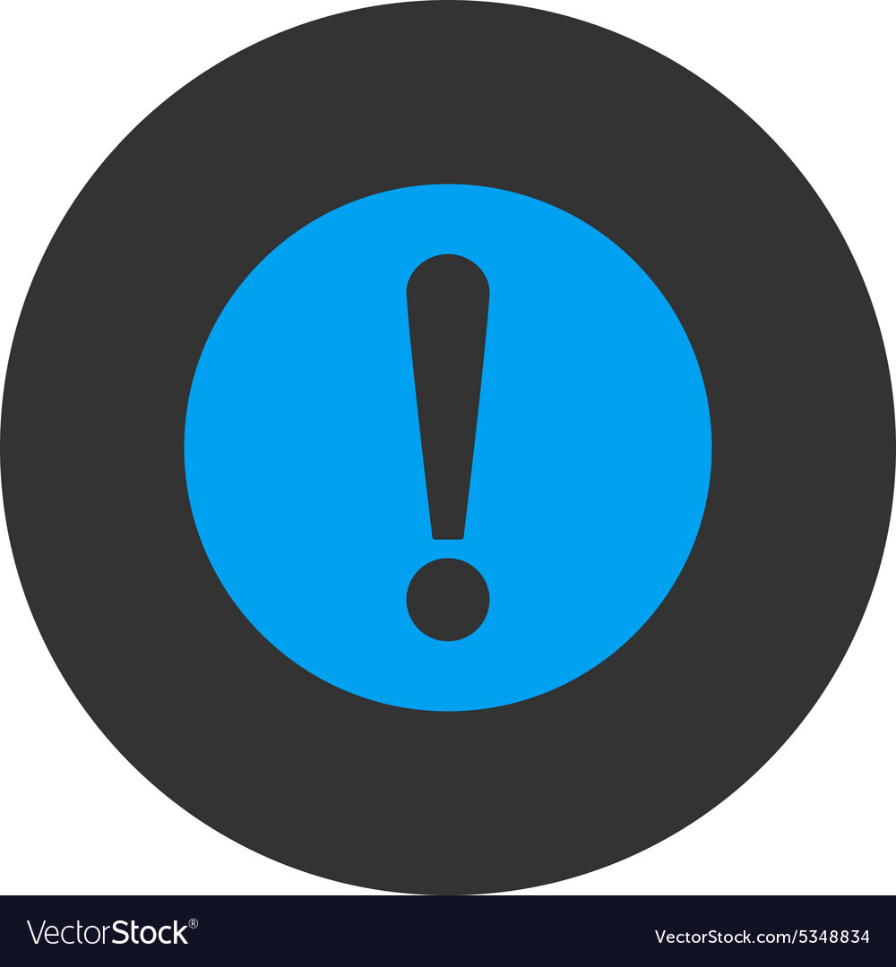 Problem flat blue and gray colors round button