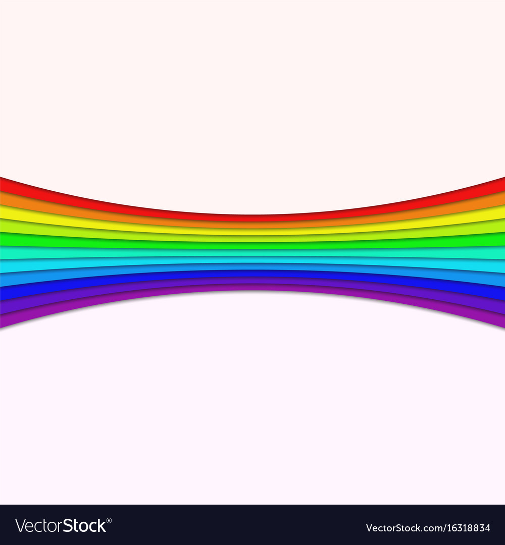 Rainbow color curved stripes - page separator