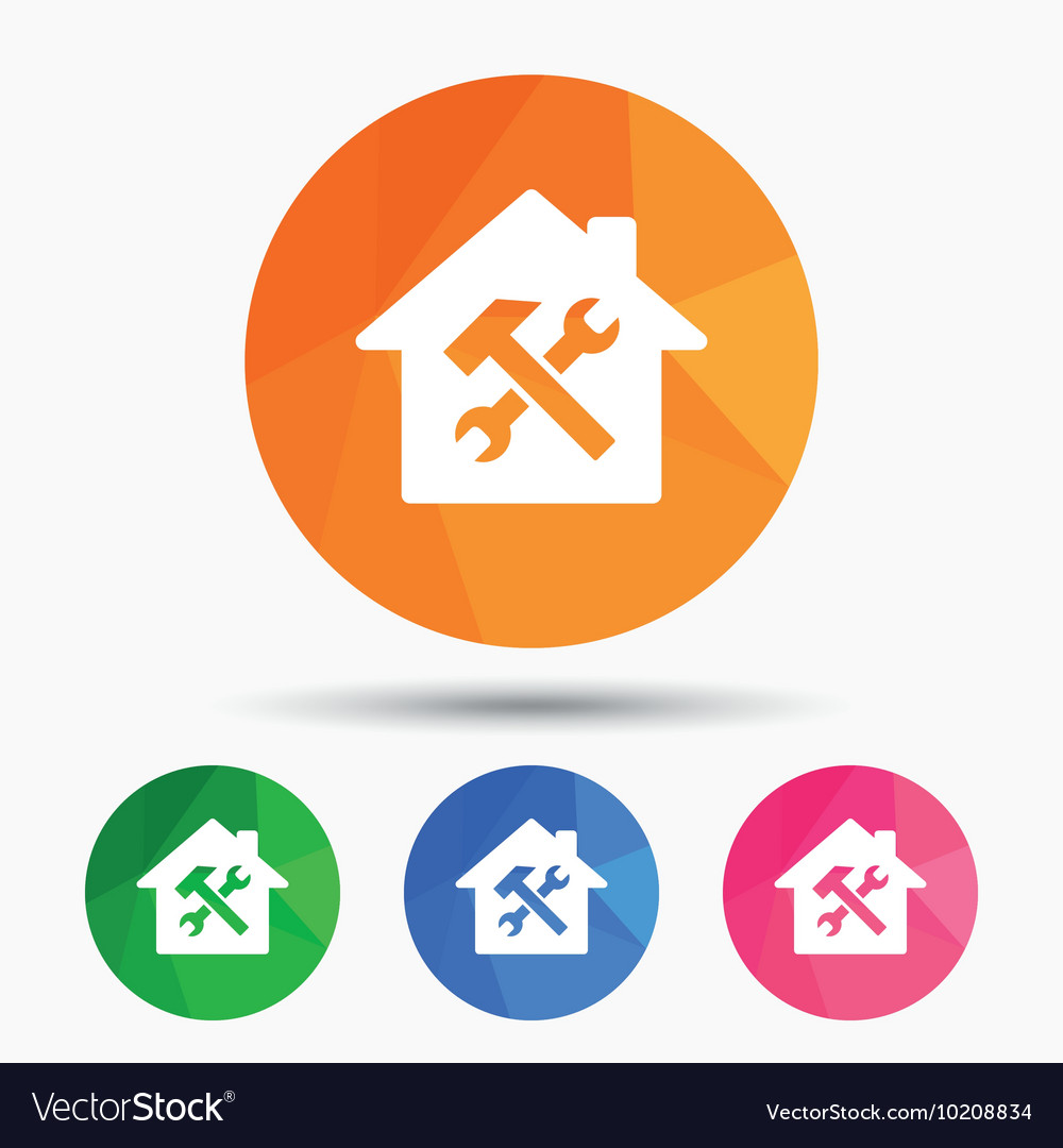 Service house repair tool icon symbol Royalty Free Vector