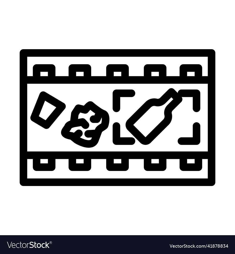 Trash recognition line icon