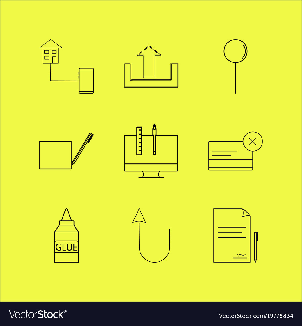 Web linear icon set simple outline icons
