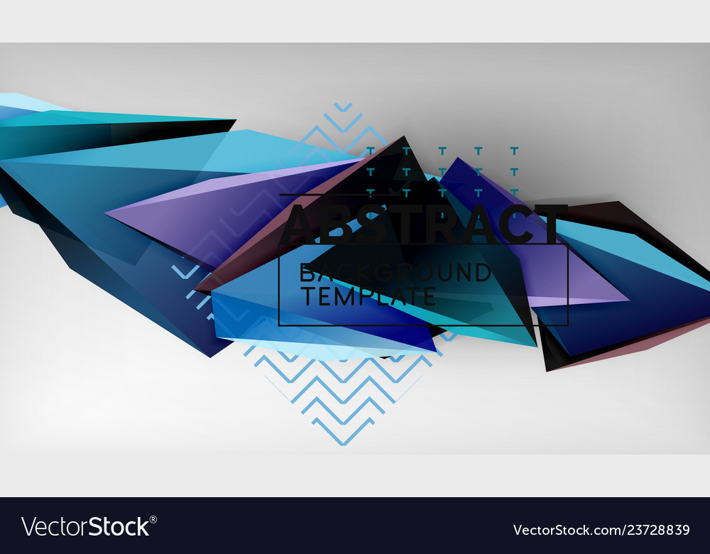 3d geometric triangular shapes abstract background Vector Image 3d geometric triangular shapes abstract background