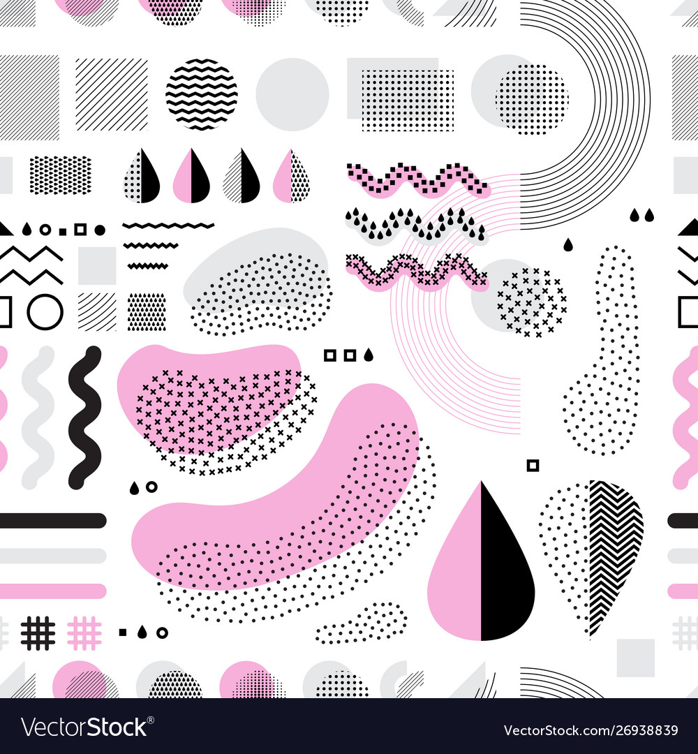 Abstract geometric seamless pattern with simple vector image Abstract geometric seamless pattern with simple