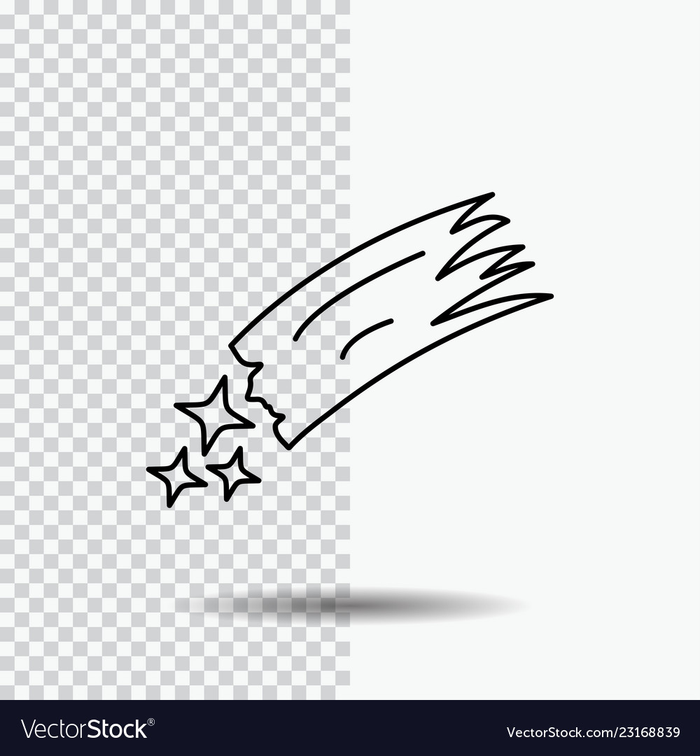 Asteroid astronomy meteor space comet line icon Vector Image Asteroid astronomy meteor space comet line icon